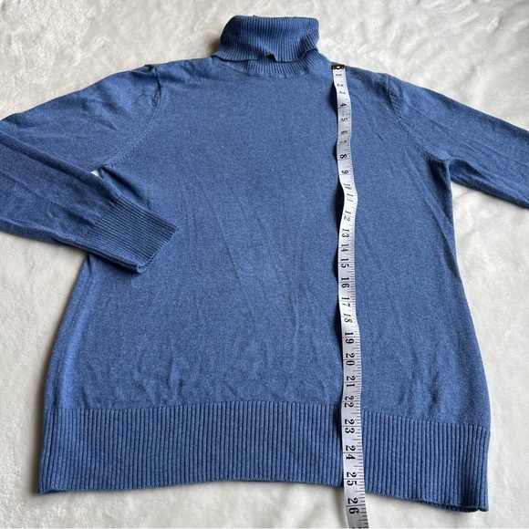 L.L. Bean Blue Turtleneck Sweater - Picture 2 of 5